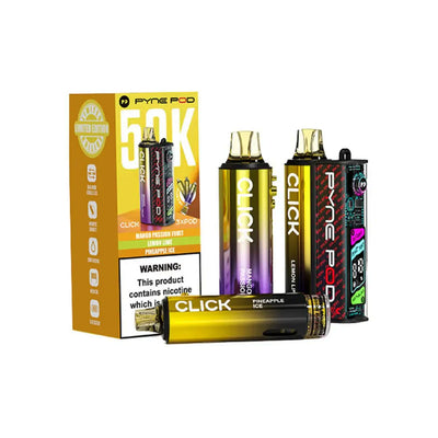 Pyne Pod Click 50K Pod Kits: Yellow Edition – 20mg (5 Pack)