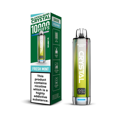 Bloody Bar Crystal 10K Pod Kits: Fresh Mint – 20mg (5 Pack)