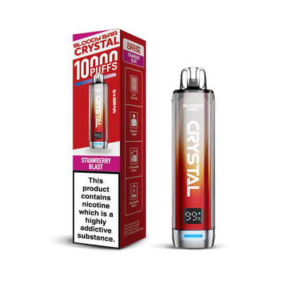 Bloody Bar Crystal 10K Pod Kits: Strawberry Blast – 20mg (5 Pack)