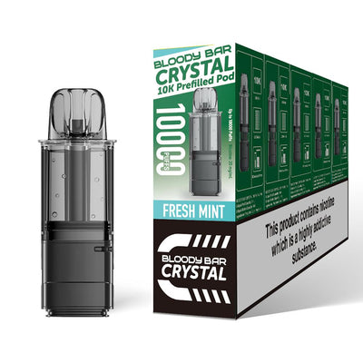 Bloody Bar Crystal 10K Pod Replacements: Fresh Mint - 20mg (5 Pack)