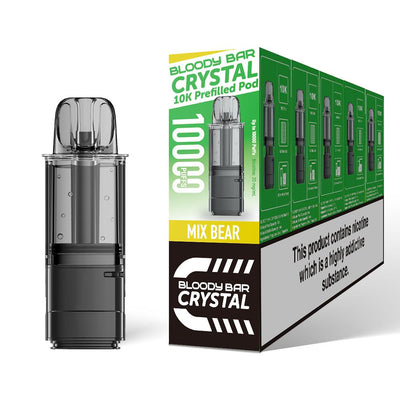 Bloody Bar Crystal 10K Pod Replacements: Mix Bear - 20mg (5 Pack)