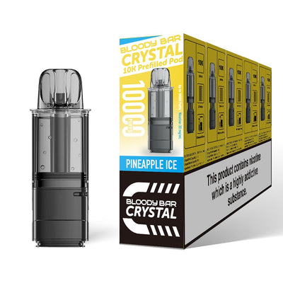 Bloody Bar Crystal 10K Pod Replacements: Pineapple Ice - 20mg (5 Pack)