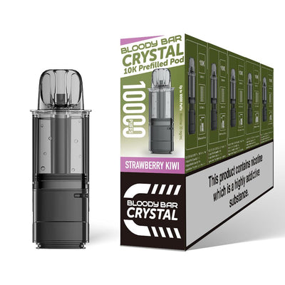 Bloody Bar Crystal 10K Pod Replacements: Strawberry Kiwi - 20mg (5 Pack)