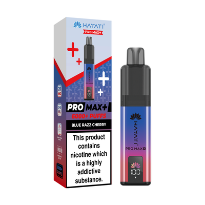 Hayati Pro Max 6000 Pod Kits: Blue Razz Cherry – 20mg (5 Pack)