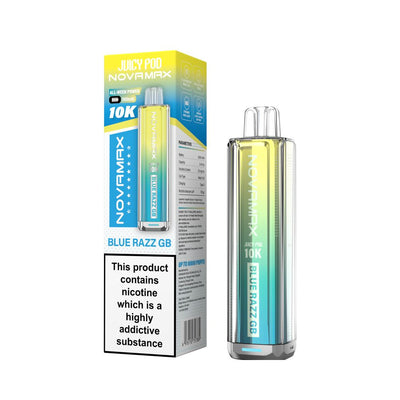 Juicy Pod Novamax 10K Pod Kits: Blue Razz – 20mg (5 Pack)