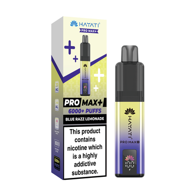 Hayati Pro Max 6000 Pod Kits: Blue Razz Lemonade – 20mg (5 Pack)