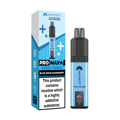 Hayati Pro Max 6000 Pod Kits: Blue Sour Raspberry – 20mg (5 Pack)