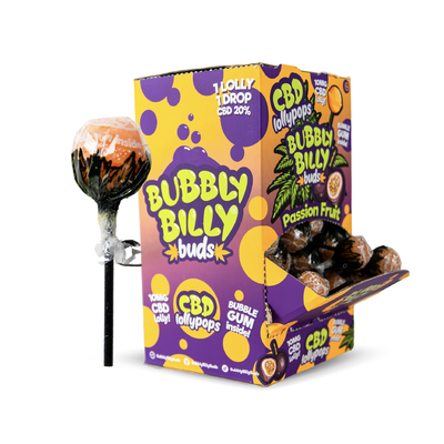 Bubbly Billy Buds CBD Lollipops: Passionfruit (100 Pack)