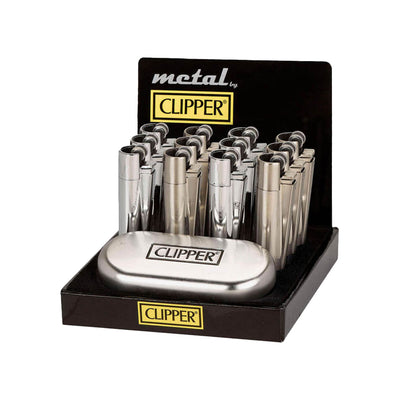 Clipper Metal Flint Silver 12 Pk
