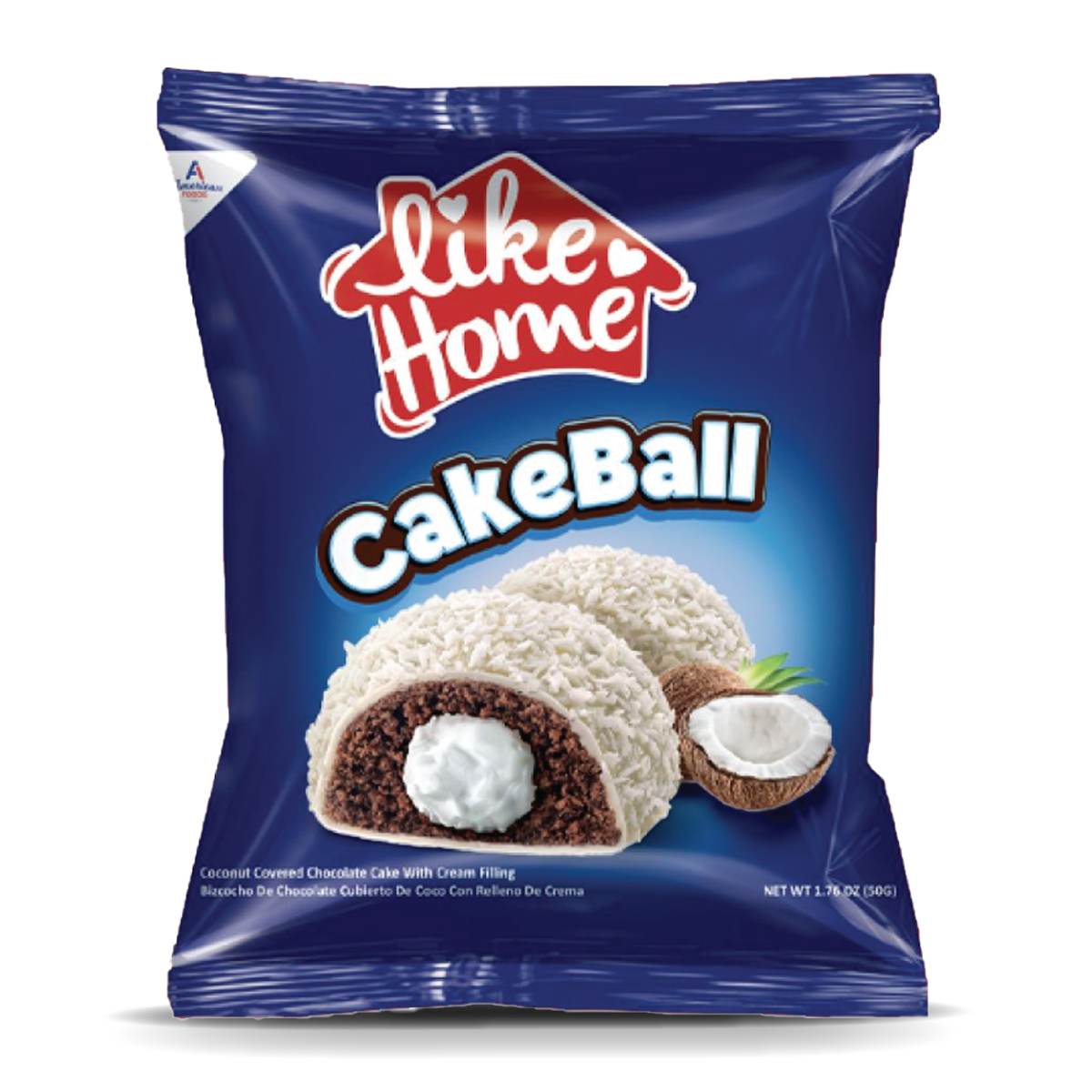 Like Home CakeBall [0% VAT]: Coconut - 50g (24 Pack)