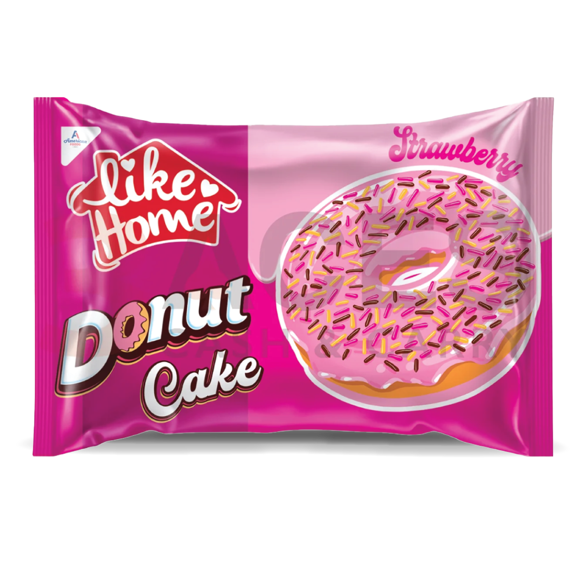 Like Home Donut Cake [0% VAT]: Strawberry - 40g (24 Pack)