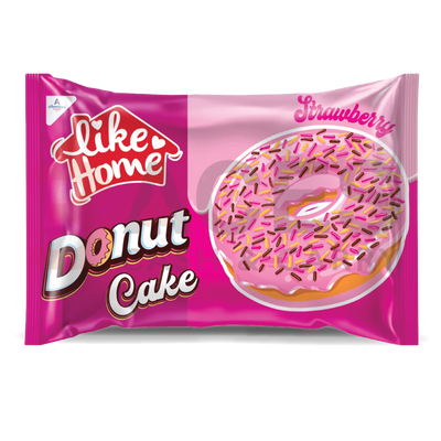 Like Home Donut Cake [0% VAT]: Strawberry - 40g (24 Pack)