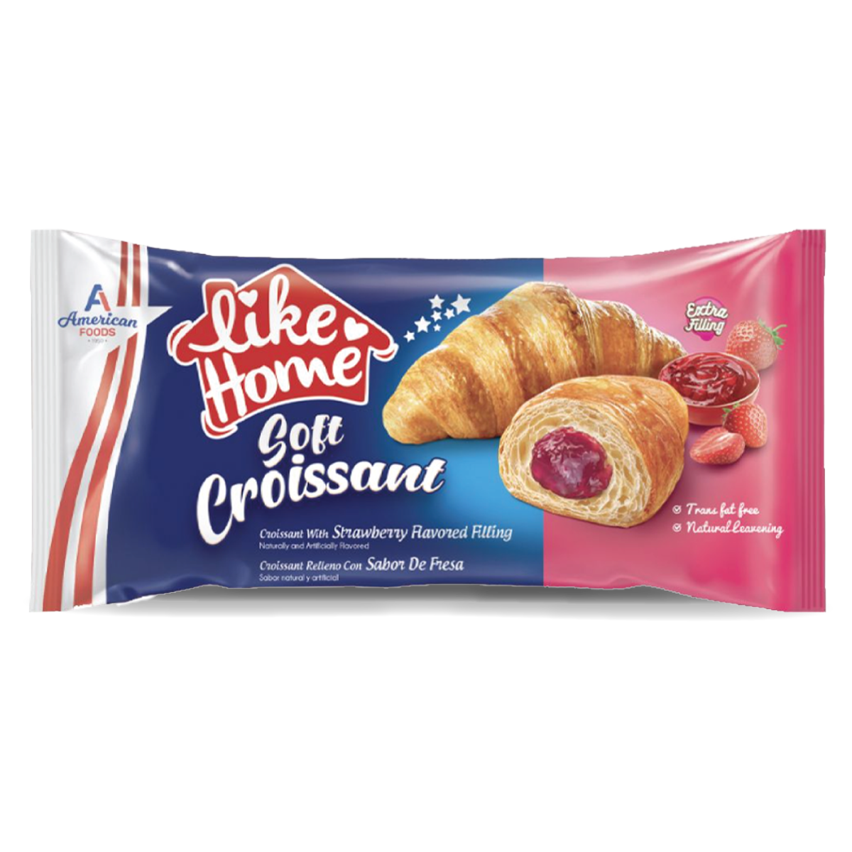 Like Home Croissants [0% VAT]: Strawberry - 40g (20 Pack)
