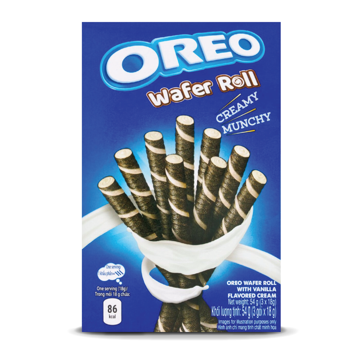 Oreo Wafer Rolls [0% VAT]: Vanilla - 54g (20 Pack)