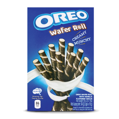 Oreo Wafer Rolls [0% VAT]: Vanilla - 54g (20 Pack)
