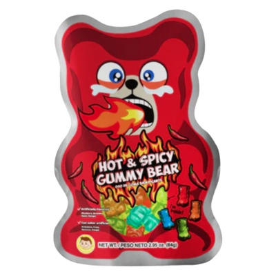 Crazy Jo US Candy: Hot & Spicy Gummy Bears - 84g (24 Pack)