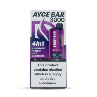Dovpo Ayce Bar 3000 Pod Kits: Berry Bar – 20mg (5 Pack)