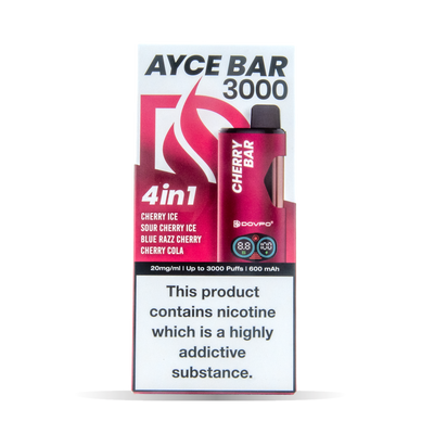 Dovpo Ayce Bar 3000 Pod Kits: Cherry Bar – 20mg (5 Pack)