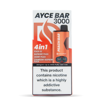 Dovpo Ayce Bar 3000 Pod Kits: Peach Bar – 20mg (5 Pack)