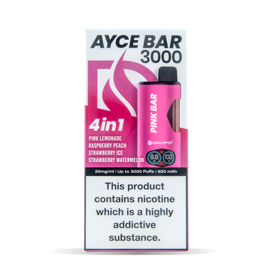 Dovpo Ayce Bar 3000 Pod Kits: Pink Bar – 20mg (5 Pack)