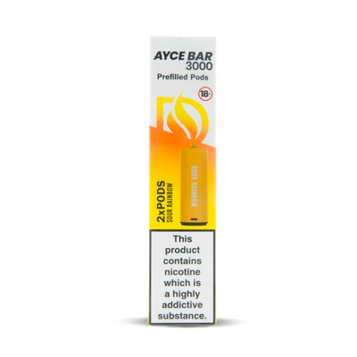 Dovpo Ayce Bar 3000 Pod Replacements: Sour Rainbow – 20mg Twin-Packs (10 Pack)