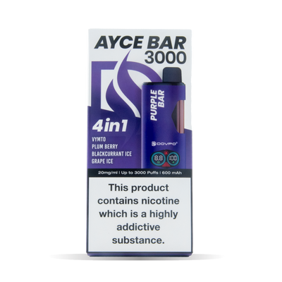 Dovpo Ayce Bar 3000 Pod Kits: Purple Bar – 20mg (5 Pack)