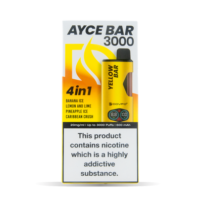 Dovpo Ayce Bar 3000 Pod Kits: Yellow Bar – 20mg (5 Pack)