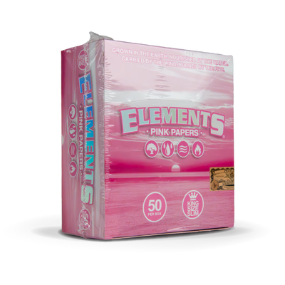 Elements Rolling Papers: Pink - King Size (50 Pack)