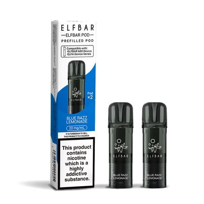 Elfbar 600 Refill Pod Replacements: Blue Razz Lemonade - 2 Pods 20mg (10 Pack)