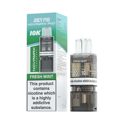 Juicy Pod Novamax 10K Pod Replacements: Fresh Mint – 20mg (10 Pack)