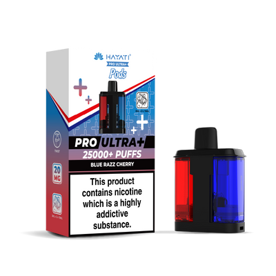 Hayati Pro Ultra 25K Refill Pod Replacements: Blue Razz Cherry - 20mg (5 Pack)