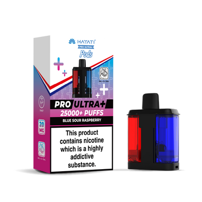 Hayati Pro Ultra 25K Refill Pod Replacements: Blue Sour Raspberry - 20mg (5 Pack)