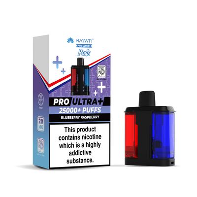 Hayati Pro Ultra 25K Refill Pod Replacements: Blueberry Raspberry - 20mg (5 Pack)