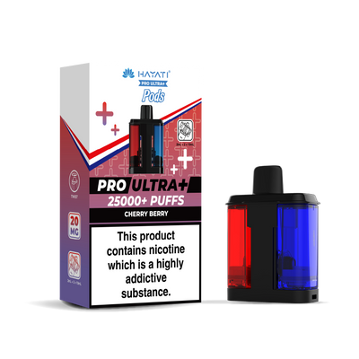 Hayati Pro Ultra 25K Refill Pod Replacements: Cherry Berry - 20mg (5 Pack)
