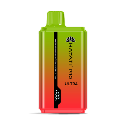 Hayati Pro Ultra 25K Pod Kit: Watermelon BGum/Strawberry BGum - 20mg (5 Pack)