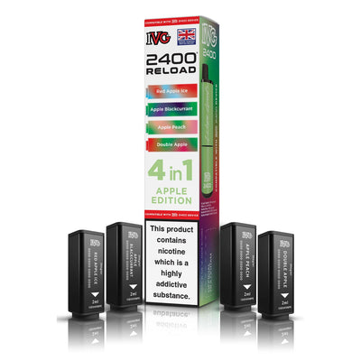 IVG 2400 Reload Pod Replacements: Apple Edition – 4 Pods 20mg (5 Pack)