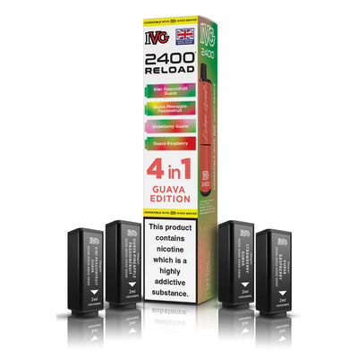 IVG 2400 Reload Pod Replacements: Guava Edition – 4 Pods 20mg (5 Pack)