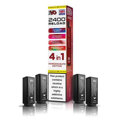 IVG 2400 Reload Pod Replacements: Pomegranate Edition – 4 Pods 20mg (5 Pack)