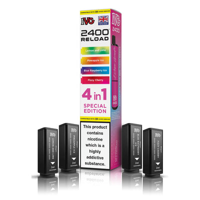 IVG 2400 Reload Pod Replacements: Special Edition – 4 Pods 20mg (5 Pack)