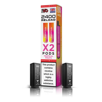 IVG 2400 Reload Pod Replacements: Tropical Fruits - 2 Pods 20mg (5 Pack)