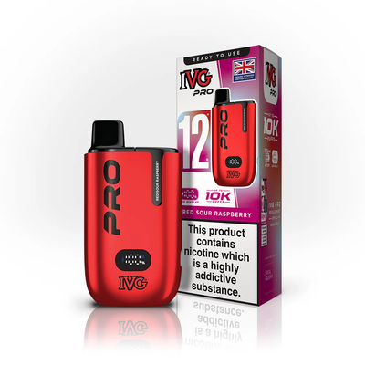 IVG Pro 10K Pod Kits: Red Sour Raspberry – 20mg (5 Pack)