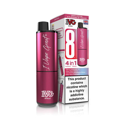 IVG 2400 4-in-1 Pod Kits: Berry Edition – 20mg (5 Pack)