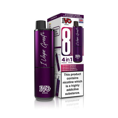 IVG 2400 4-in-1 Pod Kits: Blackberry Edition – 20mg (5 Pack)