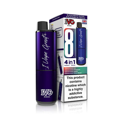 IVG 2400 4-in-1 Pod Kits: Blackcurrant Edition – 20mg (5 Pack)