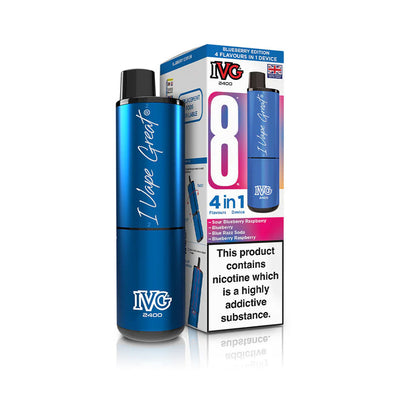 IVG 2400 4-in-1 Pod Kits: Blueberry Edition – 20mg (5 Pack)