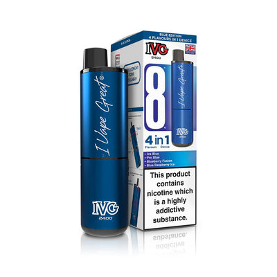 IVG 2400 4-in-1 Pod Kits: Blue Edition – 20mg (5 Pack)