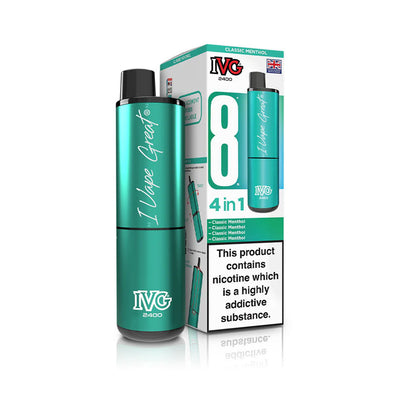 IVG 2400 4-in-1 Pod Kits: Classic Menthol – 20mg (5 Pack)