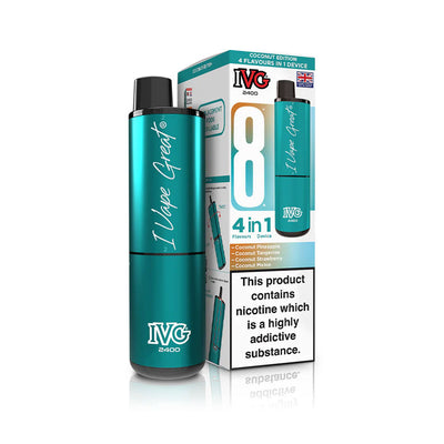 IVG 2400 4-in-1 Pod Kits: Coconut Edition – 20mg (5 Pack)