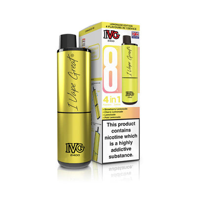 IVG 2400 4-in-1 Pod Kits: Lemonade Edition – 20mg (5 Pack)