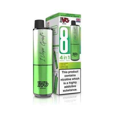 IVG 2400 4-in-1 Pod Kits: Lime Edition – 20mg (5 Pack)